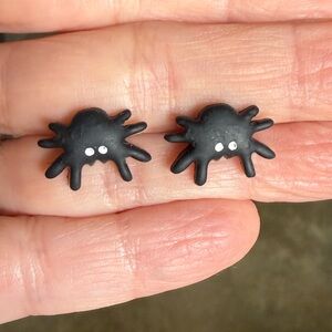 Handmade spider stud earrings